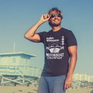 Alternative view of Ecommyz Lake Titicaca Motorboat Champion Men's T Shirt